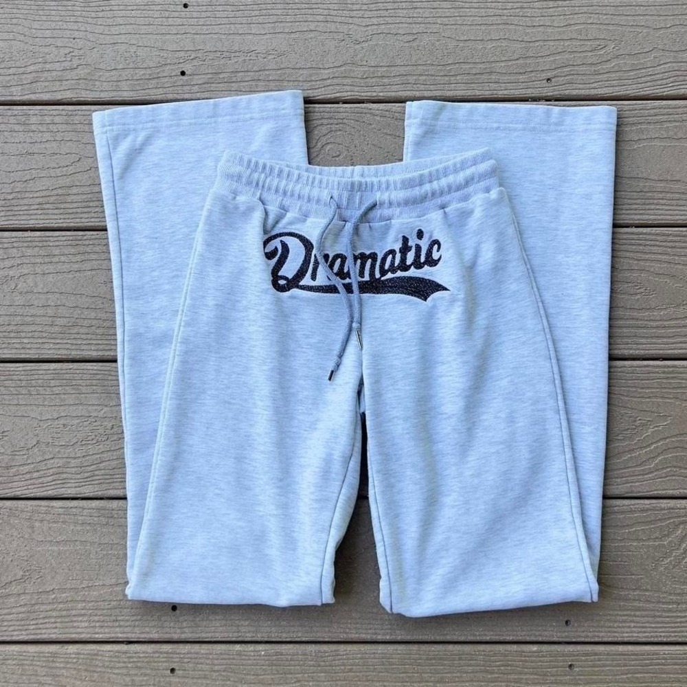 Edikted "Dramatic" Grey Flare‎ Sweatpants Size XS Preppy Cozy